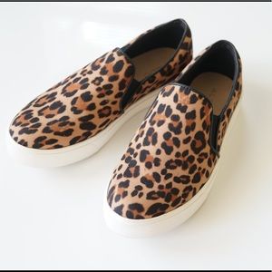 ALDO LEOPARD PRINT PLATFORM SLIP ON SNEAKER SIZE 6